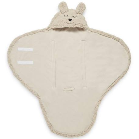 Couverture nomade bunny nougat (100 x 105 cm) Beige+Beige, gris, marron+Biscuit, noir+Ecru, marron+Rose sauvage+Sable, noir 3 - vertbaudet enfant 