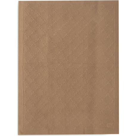 Couverture en tricot check knit oatmeal (75 x 100 cm) Beige+Marron+Marron foncé 7 - vertbaudet enfant 