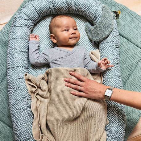Couverture bébé en coton basic knit nougat (75 x 100 cm) Beige+Rose 4 - vertbaudet enfant 