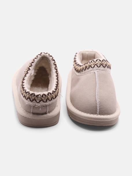 Chaussons à enfiler Camel+Crème+Noir 6 - vertbaudet enfant 