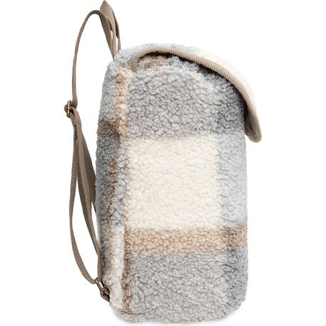 Sac à dos bébé check boucle Beige, gris, marron 3 - vertbaudet enfant 