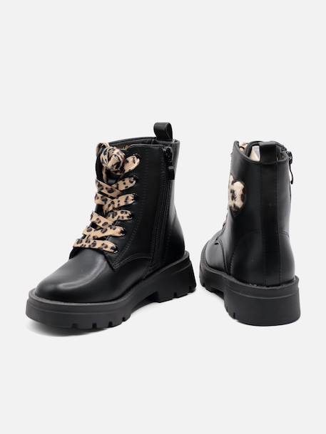 Bottines a lacets Noir+Noir 9461 8 - vertbaudet enfant 