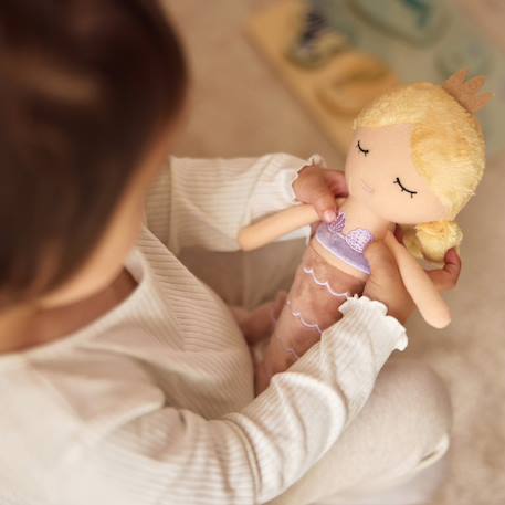 Poupée souple sirène ella (32 cm) Rose, violet, jaune 5 - vertbaudet enfant 
