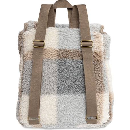 Sac à dos bébé check boucle Beige, gris, marron 4 - vertbaudet enfant 