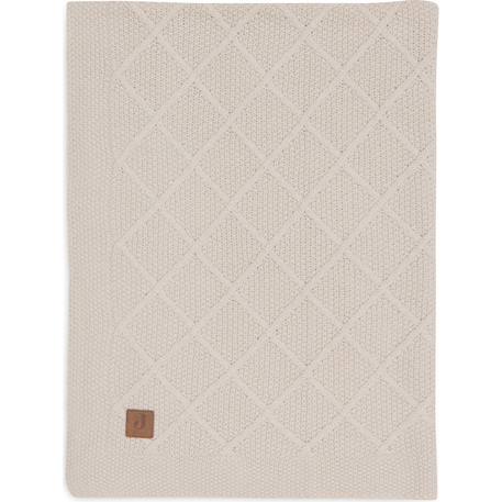 Couverture en tricot check knit oatmeal (75 x 100 cm) Beige+Marron+Marron foncé 3 - vertbaudet enfant 