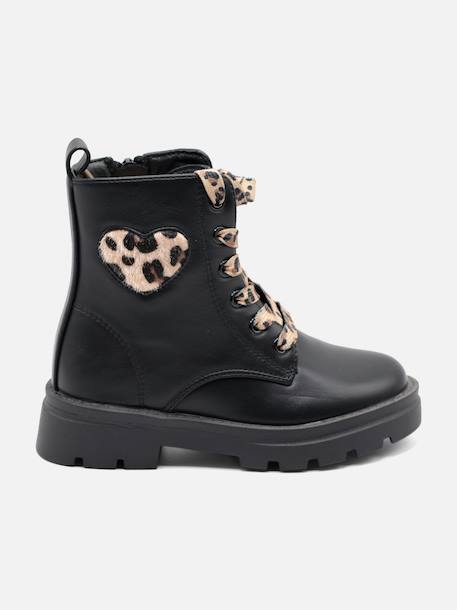 Bottines a lacets Noir+Noir 9461 7 - vertbaudet enfant 