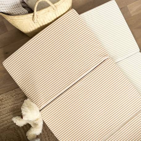 Matelas de voyage pliant rayé 60x120 cm Rayé ambre+Rayé tilleul 4 - vertbaudet enfant 