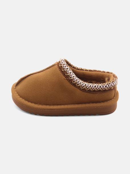 Chaussons à enfiler Camel+Crème+Noir 2 - vertbaudet enfant 