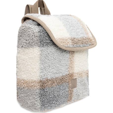 Sac à dos bébé check boucle Beige, gris, marron 2 - vertbaudet enfant 