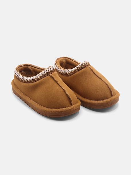 Chaussons à enfiler Camel+Crème+Noir 1 - vertbaudet enfant 