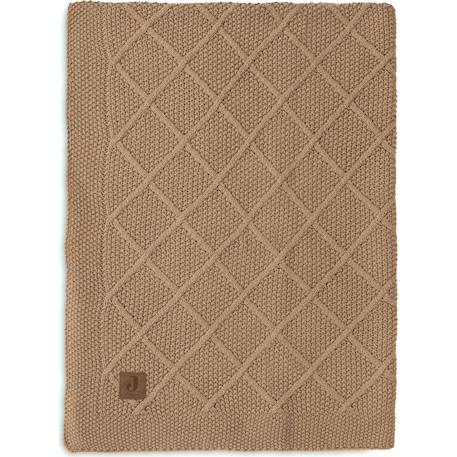 Couverture en tricot check knit oatmeal (75 x 100 cm) Beige+Marron+Marron foncé 8 - vertbaudet enfant 