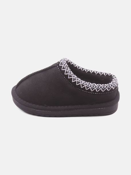 Chaussons à enfiler Camel+Crème+Noir 8 - vertbaudet enfant 