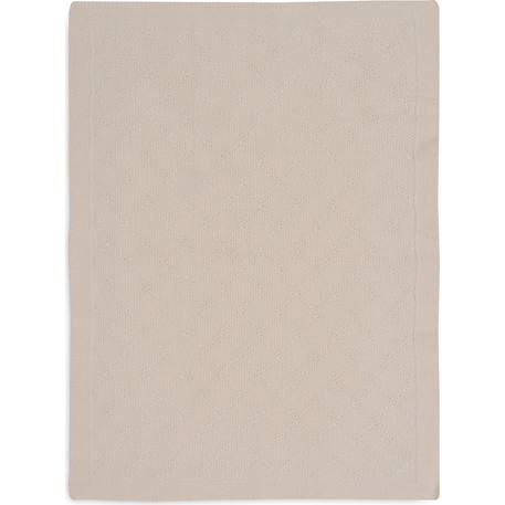 Couverture en tricot check knit oatmeal (75 x 100 cm) Beige+Marron+Marron foncé 2 - vertbaudet enfant 
