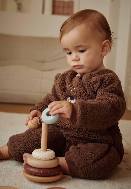 Surpyjama bébé en sherpa cracotte Marron 1 - vertbaudet enfant 