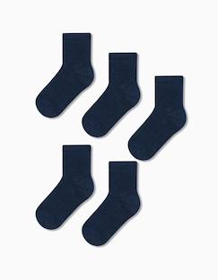 Pack 5 paires de chaussettes unies  - vertbaudet enfant