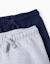 Pack 2 pantalon de jogging peigné Bleu foncé 3 - vertbaudet enfant 