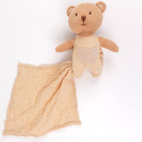 Peluche marcel l'ours et son doudou Beige 4 - vertbaudet enfant 