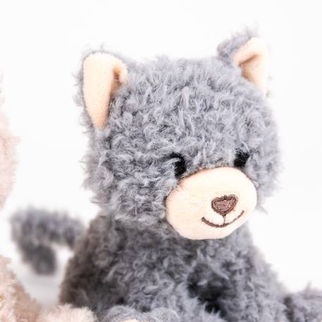 Duo peluches chats romy 15 cm Beige 2 - vertbaudet enfant 