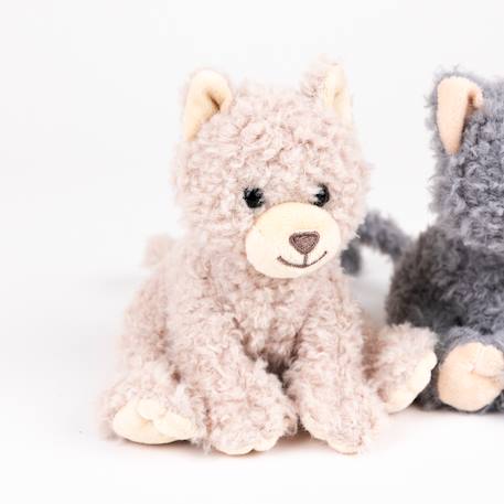 Duo peluches chats romy 15 cm Beige 3 - vertbaudet enfant 