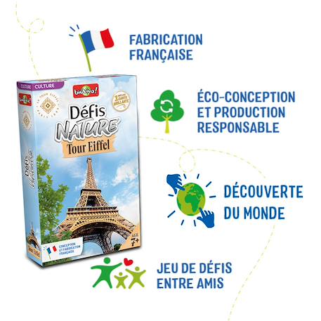 Jeu de cartes - défis nature - tour eiffel - dès 7 ans - 2 à 6 joueurs - fabriqué en france MULTICOLORE 5 - vertbaudet enfant 
