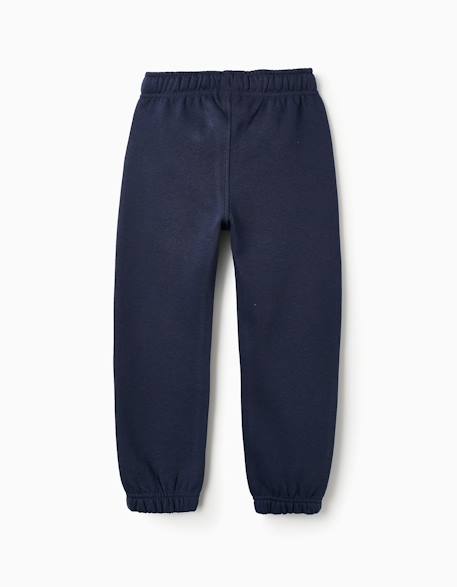 Pack 2 pantalon de jogging peigné Bleu foncé 2 - vertbaudet enfant 