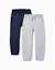 Pack 2 pantalon de jogging peigné Bleu foncé 1 - vertbaudet enfant 