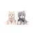 Duo peluches chats romy 15 cm Beige 1 - vertbaudet enfant 