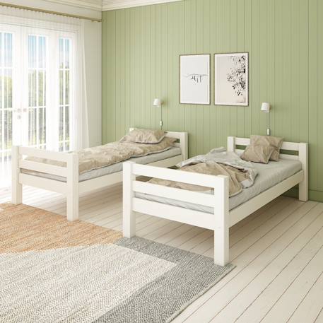 Lit superposé h160 séparable extra-solide en bois massif  hercule Blanc 3 - vertbaudet enfant 