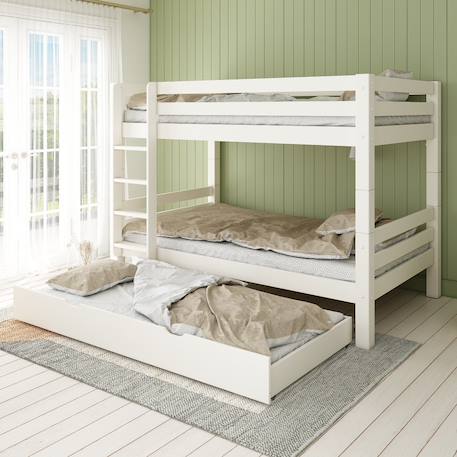Lit superposé h160 séparable extra-solide en bois massif hercule Blanc 4 - vertbaudet enfant 