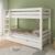 Lit superposé h160 séparable extra-solide en bois massif  hercule Blanc 4 - vertbaudet enfant 