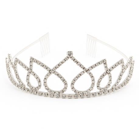 Diadème strass cœur enfant déguisement princesse Argent 1 - vertbaudet enfant 