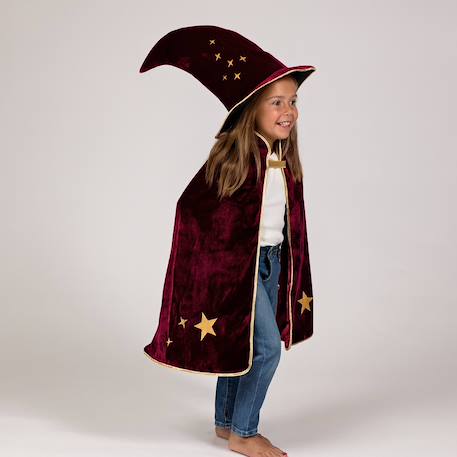 Déguisement enfant cape et chapeau de magicien gandalf Rouge 3 - vertbaudet enfant 