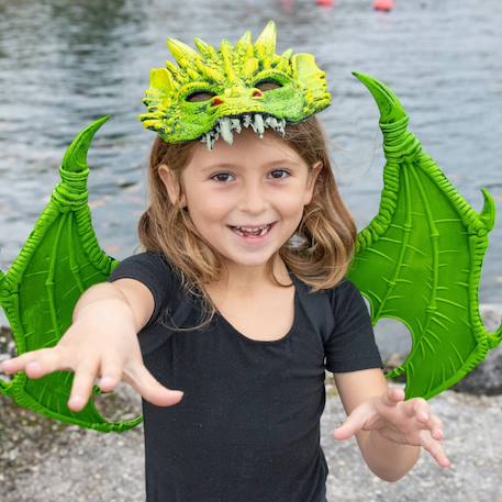Déguisement masque de dragon vert Vert 6 - vertbaudet enfant 