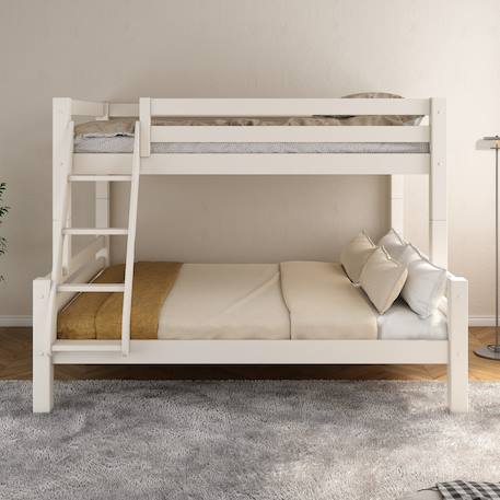Lit superposé h160 séparable extra-solide en bois massif hercule Blanc 2 - vertbaudet enfant 