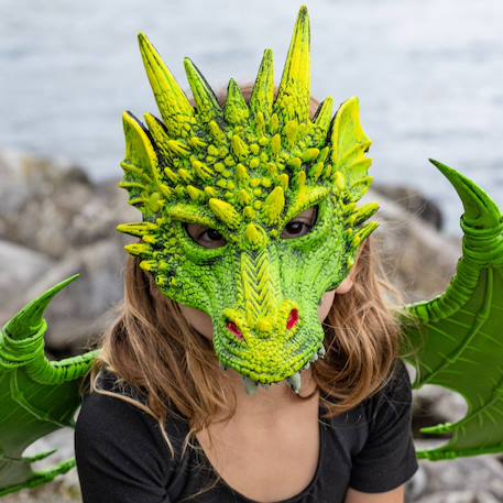 Déguisement masque de dragon vert Vert 5 - vertbaudet enfant 