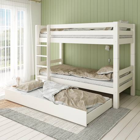 Lit superposé h160 séparable extra-solide en bois massif  hercule Blanc 5 - vertbaudet enfant 