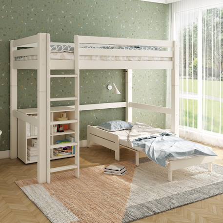 Lit mezzanine extra-solide en bois massif hercule Blanc 5 - vertbaudet enfant 