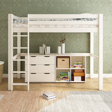 Lit mezzanine extra-solide en bois massif  hercule Blanc 6 - vertbaudet enfant 