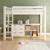 Lit mezzanine extra-solide en bois massif  hercule Blanc 6 - vertbaudet enfant 