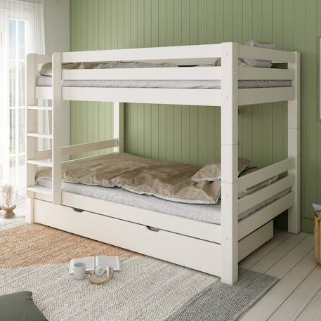 Lit superposé h160 séparable extra-solide en bois massif hercule Blanc 3 - vertbaudet enfant 