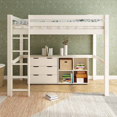 Lit mezzanine extra-solide en bois massif hercule Blanc 6 - vertbaudet enfant 