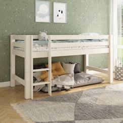Lit mi-hauteur extra-solide en bois massif  hercule  - vertbaudet enfant