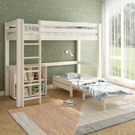 Lit mezzanine extra-solide en bois massif  hercule Blanc 5 - vertbaudet enfant 