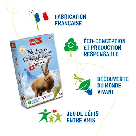 Jeu de cartes - défis nature -  suisse -  fabriqué en france MULTICOLORE 6 - vertbaudet enfant 