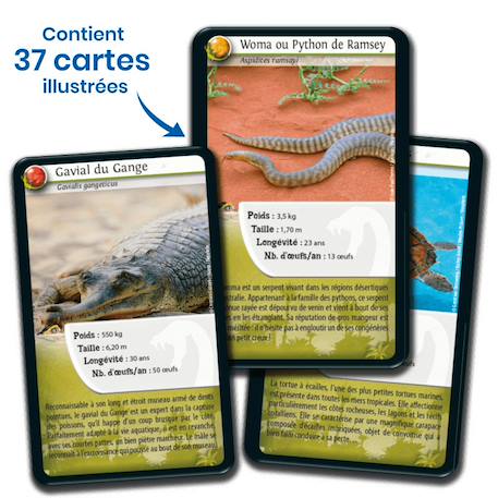 Jeu de cartes - défis nature -  reptiles -  fabriqué en france MULTICOLORE 4 - vertbaudet enfant 
