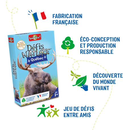 Jeu de cartes - défis nature -  québec -  fabriqué en france MULTICOLORE 6 - vertbaudet enfant 