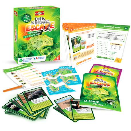 Jeu de cartes - défis nature escape -  opération camouflage -  fabriqué en france MULTICOLORE 3 - vertbaudet enfant 