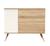 Commode 1 porte et 3 tiroirs - seventies Marron/ecru+Marron/orange+Marron/vert 1 - vertbaudet enfant 