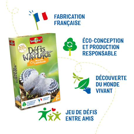 Jeu de cartes - défis nature -  nouvelle calédonie 1 -  fabriqué en france MULTICOLORE 6 - vertbaudet enfant 