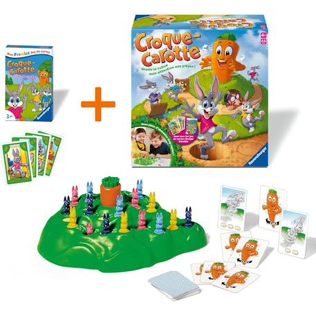 Set croque carotte et jeu de cartes Bleu 4 - vertbaudet enfant 